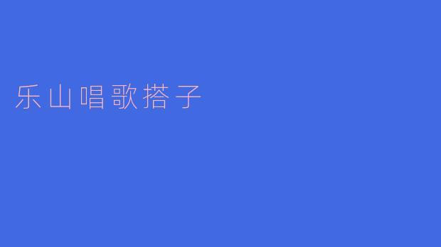乐山唱歌搭子