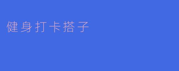 健身打卡搭子