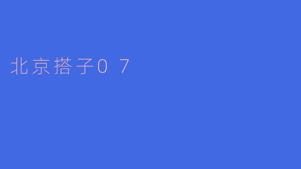 北京搭子07是指什么？