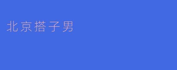北京搭子男
