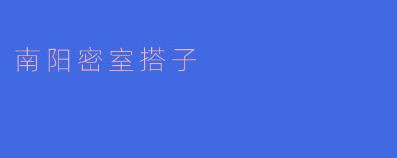 南阳密室搭子