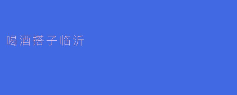 喝酒搭子临沂