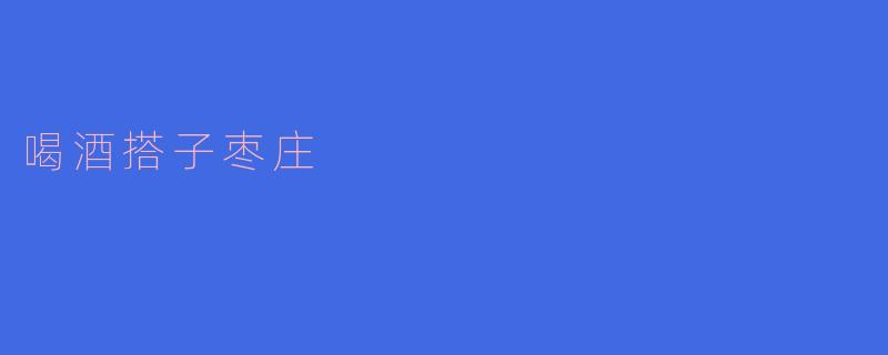 喝酒搭子枣庄