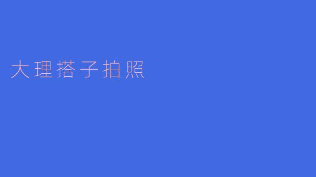 大理搭子拍照,留住美好时刻