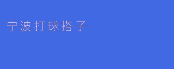 宁波打球搭子