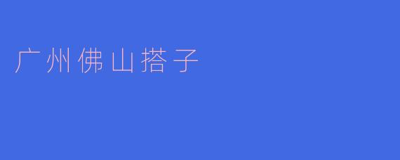 广州佛山搭子是什么意思?