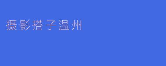 摄影搭子温州是什么？
