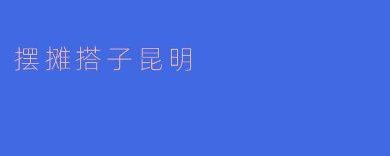 摆摊搭子昆明