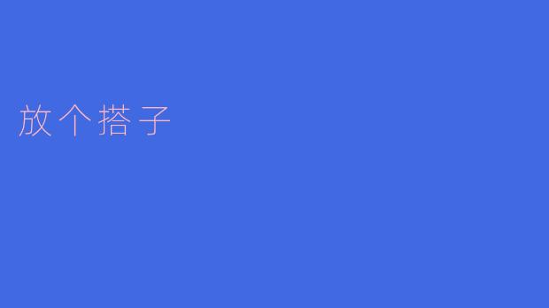 放个搭子