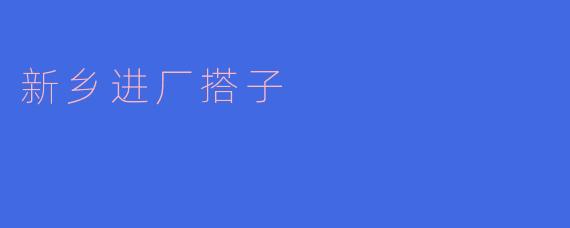 新乡进厂搭子