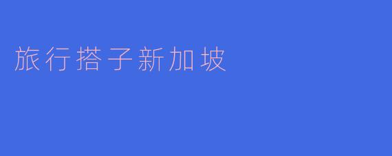 旅行搭子新加坡