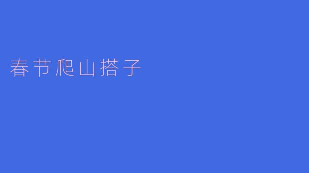 春节爬山搭子