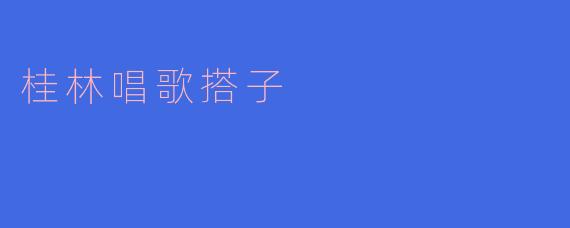 桂林唱歌搭子