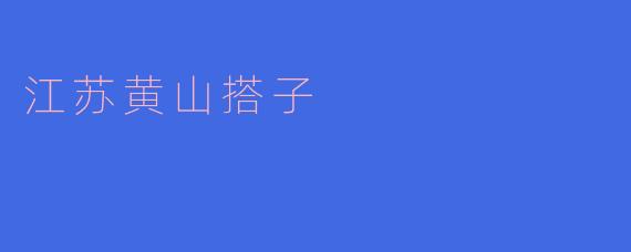 江苏黄山搭子是什么?