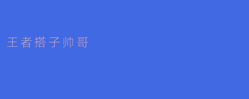 王者搭子帅哥是指什么意思？