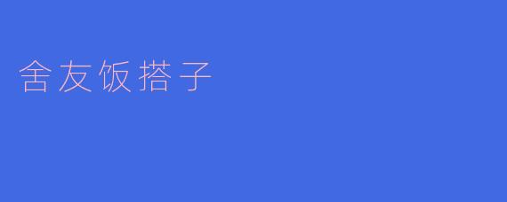 舍友饭搭子,共享美食情