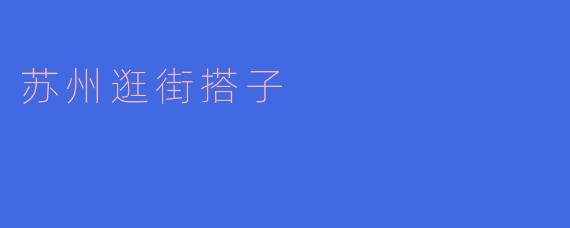 苏州逛街搭子