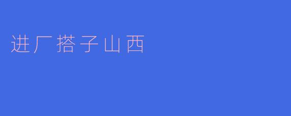 进厂搭子山西