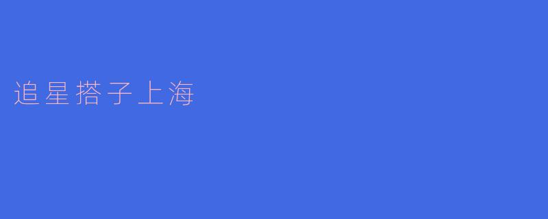 追星搭子上海