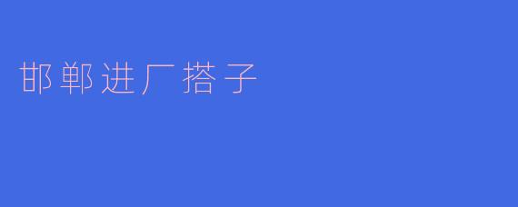 邯郸进厂搭子是什么意思?