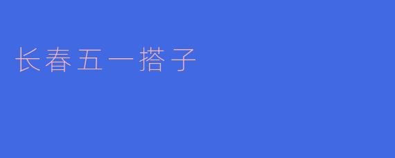 长春五一搭子