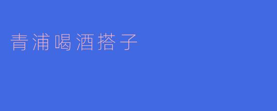 青浦喝酒搭子