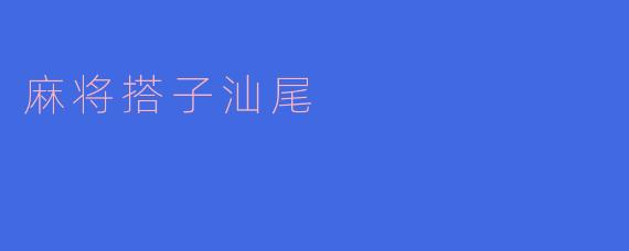 麻将搭子汕尾