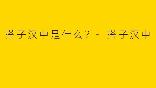 搭子汉中是什么?