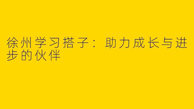 徐州学习搭子：助力成长与进步的伙伴