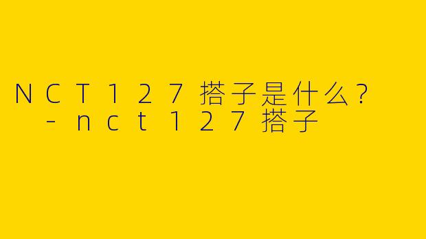 NCT127搭子是什么?