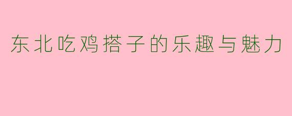 东北吃鸡搭子的乐趣与魅力