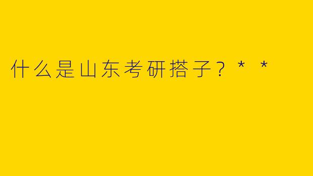 什么是山东考研搭子?**