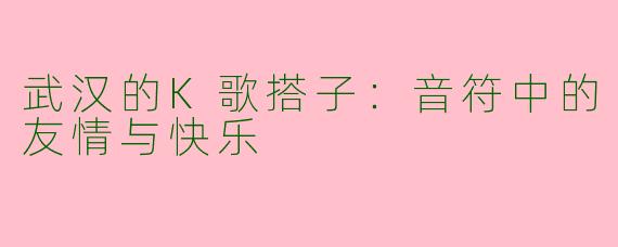 武汉的K歌搭子：音符中的友情与快乐