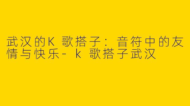 武汉的K歌搭子：音符中的友情与快乐-k歌搭子武汉