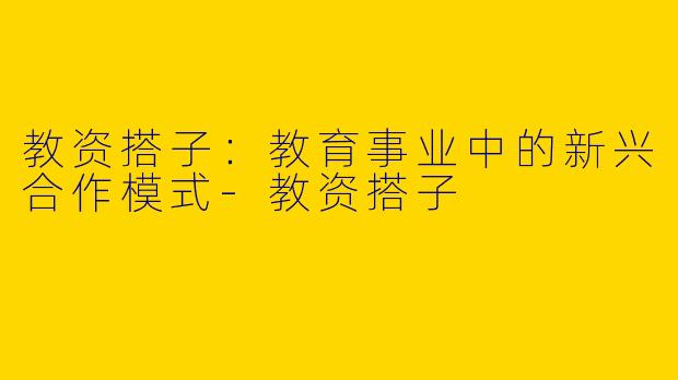 教资搭子:教育事业中的新兴合作模式