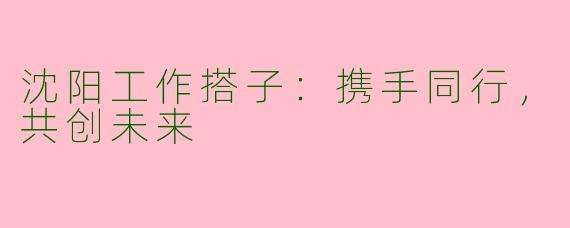 沈阳工作搭子：携手同行，共创未来