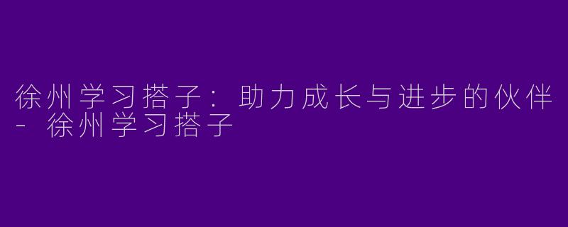 徐州学习搭子：助力成长与进步的伙伴-徐州学习搭子