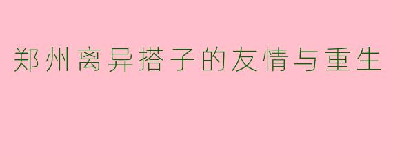 郑州离异搭子的友情与重生
