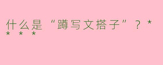 什么是“蹲写文搭子”？****