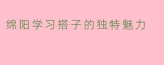 绵阳学习搭子的独特魅力