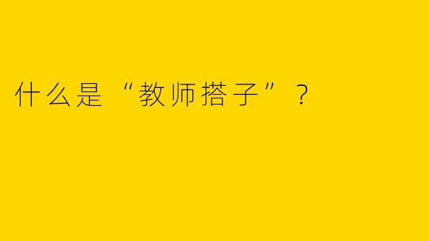 什么是“教师搭子”？  