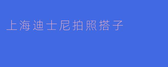 在上海迪士尼，寻找我的拍照搭子