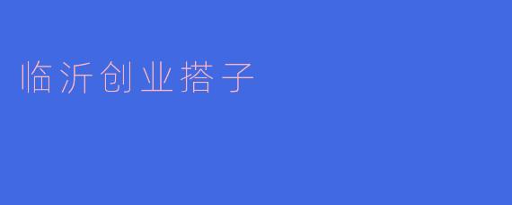 ### 临沂创业搭子——携手共创美好未来