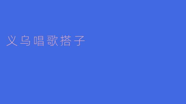 义乌唱歌搭子:共创美好乐章的快乐伙伴