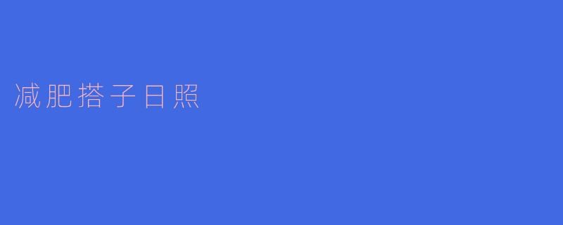 减肥搭子日照