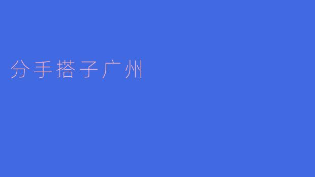 什么是“分手搭子广州”？****