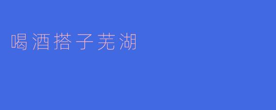 喝酒搭子芜湖是指什么?****