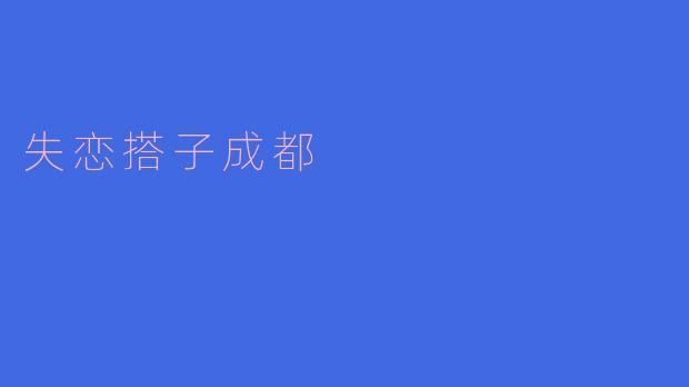 失恋搭子成都