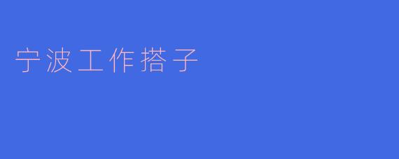 什么是“宁波工作搭子”?