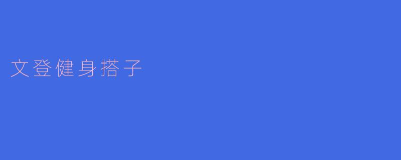 什么是文登健身搭子？****